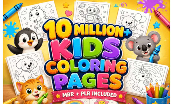 provide you 10 million kids coloring pages bundle