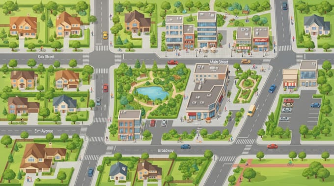create vector maps for real estate and business