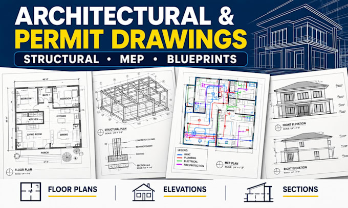 create architectural plans and permit drawings with structural