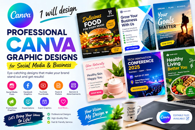 design professional canva graphics
