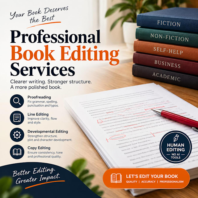 provide book editing and proofreading for your manuscript