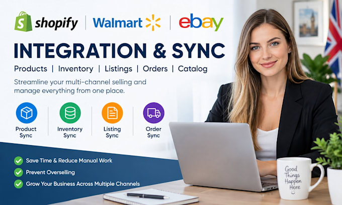 shopify walmart ebay integration products inventory orders listings catalog sync