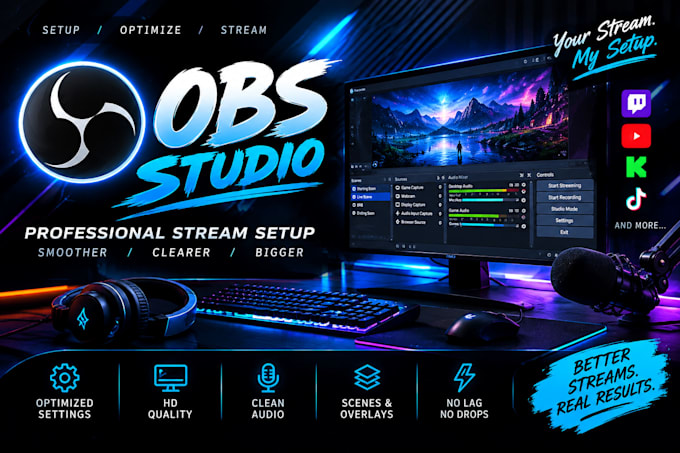 setup and optimize obs studio for streaming and recording