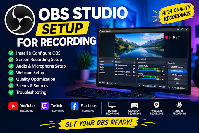 setup obs for recording
