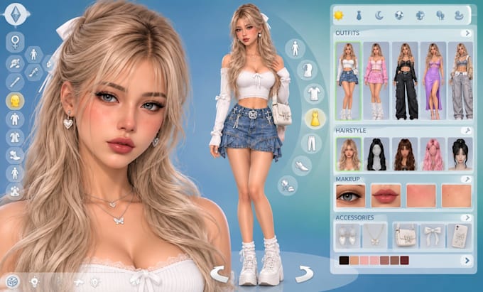 create custom sims4 avatar and character model, sims4 outfit using cc and mods