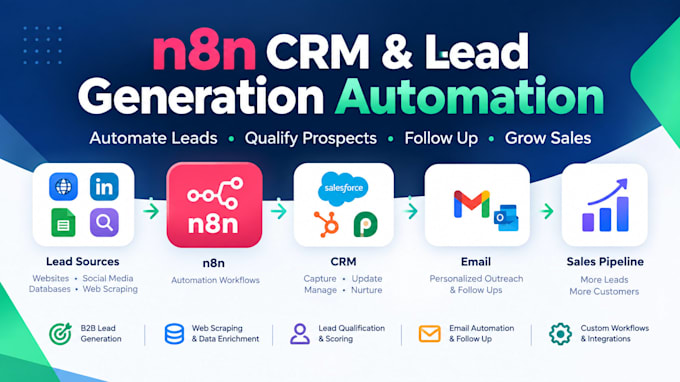 build n8n automation workflows for b2b lead generation and customer acquisition