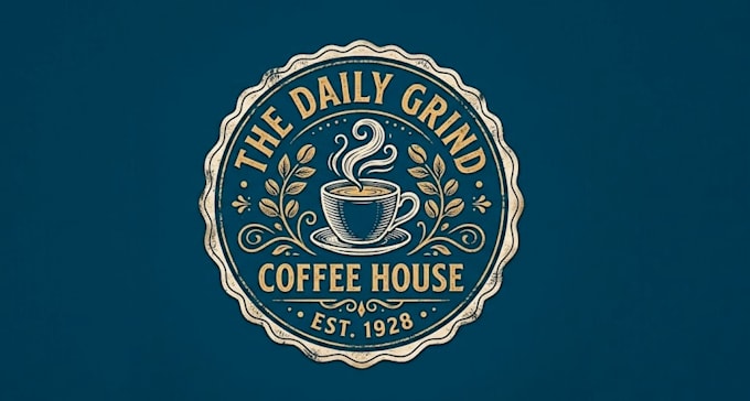 design vintage coffee shop logo design