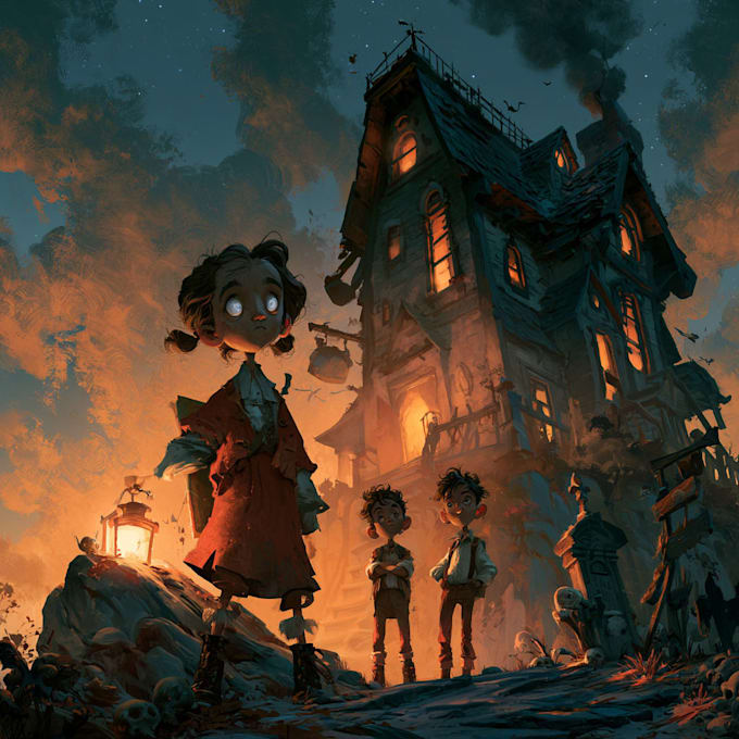 design a cartoon book cover art