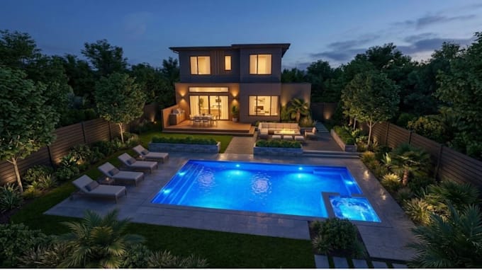 create 3d pool and backyard designs using structure studios