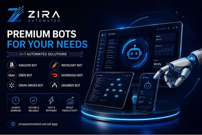 build automation doordash bot, spark driver bot, auto grabber, delivery bot