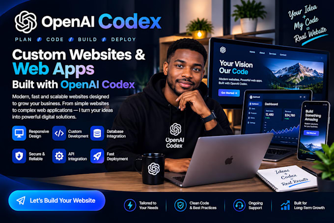 build a custom website with open ai codex and modern web development