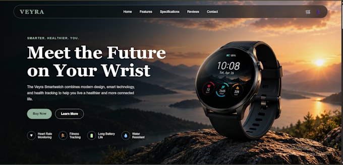 create a modern responsive product landing page