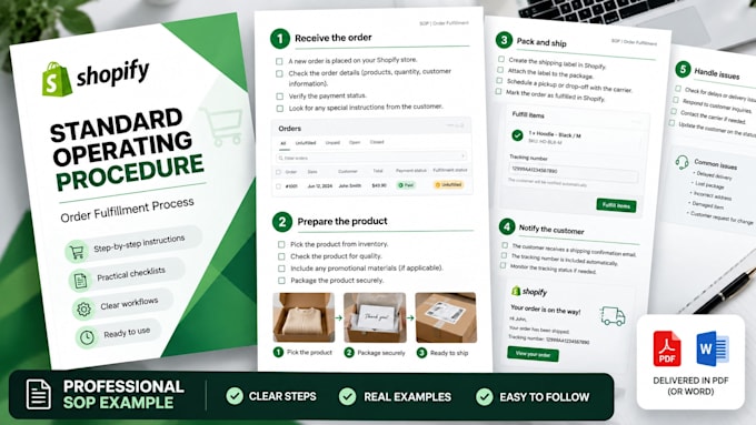 create clear sops and a procedures for your shopify store