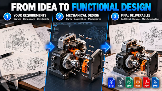 design mechanical parts assemblies and functional systems