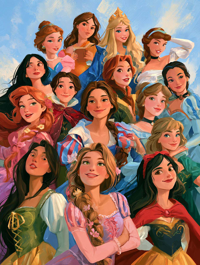 create a disney cartoon illustration