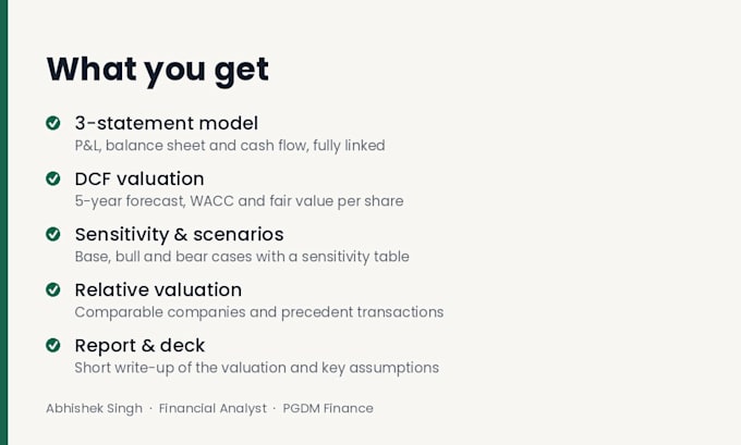build a financial model and dcf valuation in excel