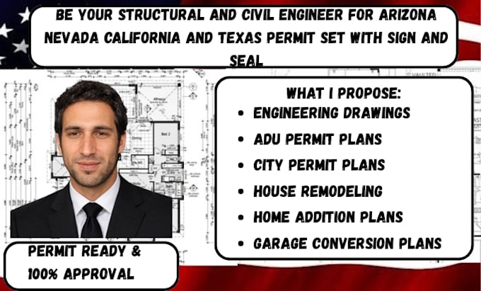 be your structural and civil engineer for arizona and texas permit drawing set