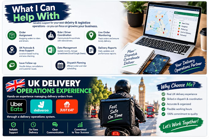 provide UK delivery dispatch and logistics virtual assistant services