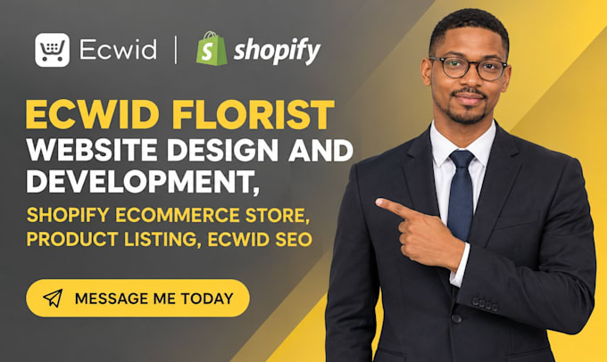 build ecwid florist website, shopify ecommerce store, product listing, ecwid SEO