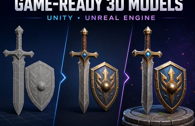 3d game assets and models for unity and unreal engine