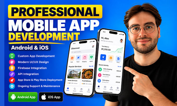 do flutter mobile app development android, ios app creation as flutter developer