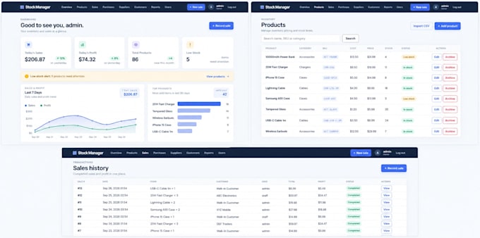 customize and deploy inventory and sales tracking software