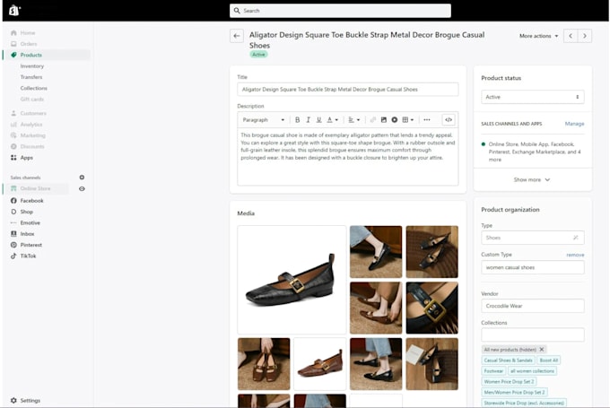 do shopify product listing and ecommerce product upload