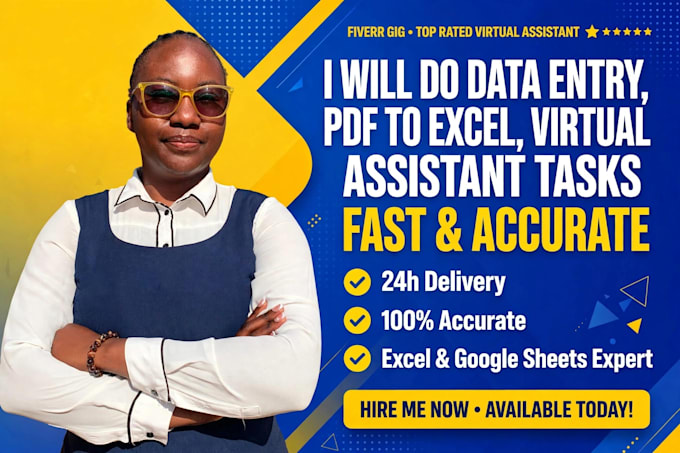 do fast data entry typing excel work and pdf conversion