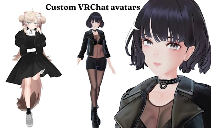 custom vrchat 3d model avatar rig vrchat character anime 3d avatar pc quest