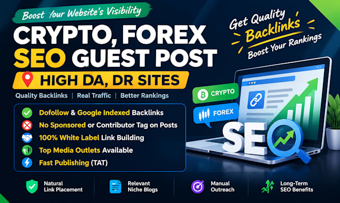 publish crypto, bitcoin, and forex guest post with backlinks