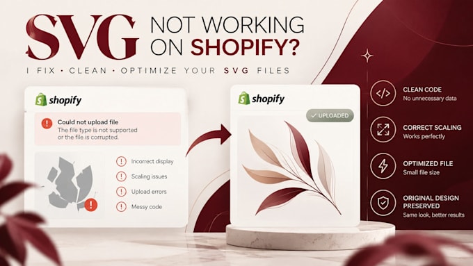 fix, clean and optimize your svg files for shopify