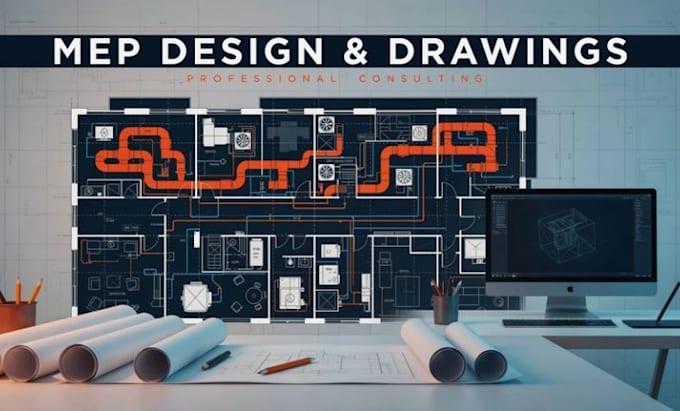 do mep design, mechanical, electrical plumbing and  drawings