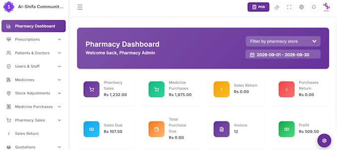 build a pharmacy management system and pharmacy pos