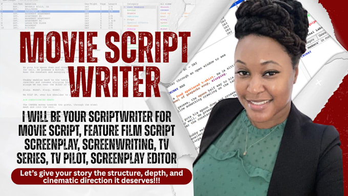 be scriptwriter for screenplay movie script writing film script writer tv series
