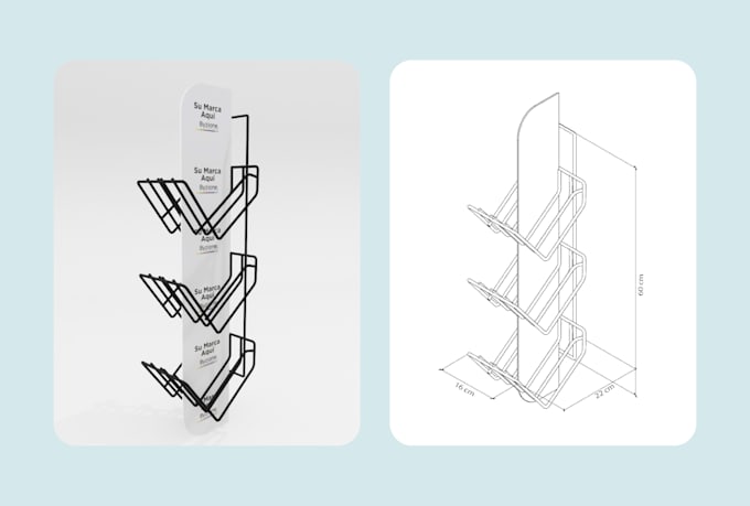 design 3d retail pop display stands and renders