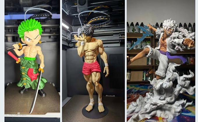 do print and custom paint your anime figures and statues