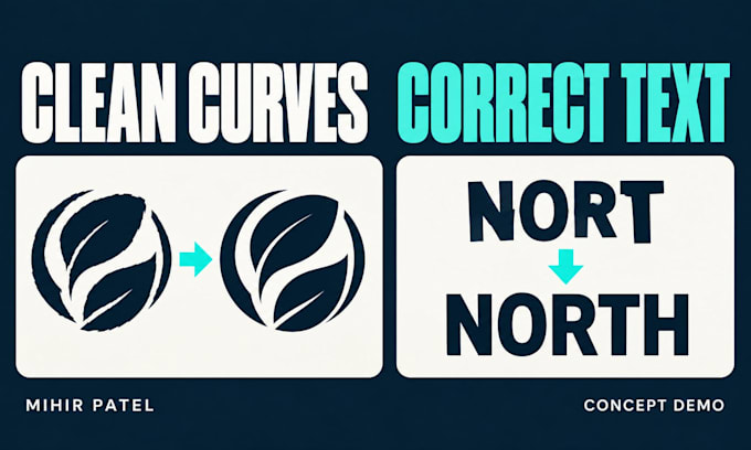 redraw logo to vector and refine ai design professionally
