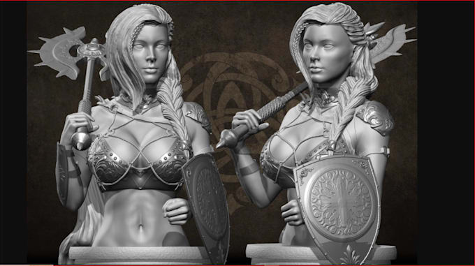 create custom 3d character sculptures and detailed digital sculpts
