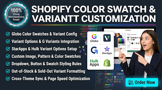 setup color swatch customization via globo variant options hulk starapps rubik