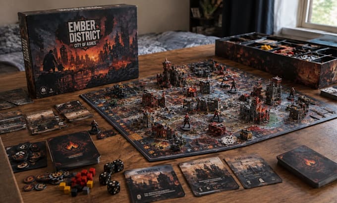 design custom board game, tabletop game and board game design game development