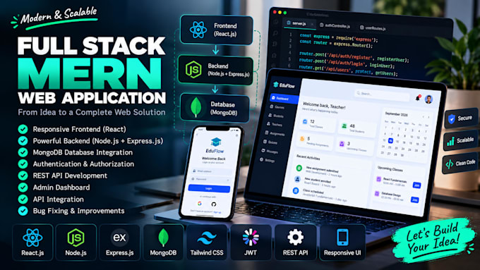 build a full stack mern web application with react and node