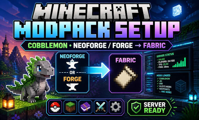 fix create minecraft server modpack setup cobblemon neoforge forge to fabric mod