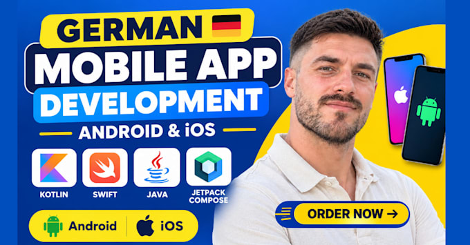 develop german android and ios app using kotlin, swift, java, jatpack compose