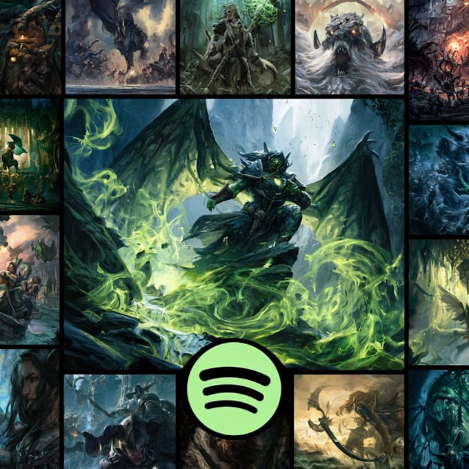 create professional cinematic fantasy album artwork