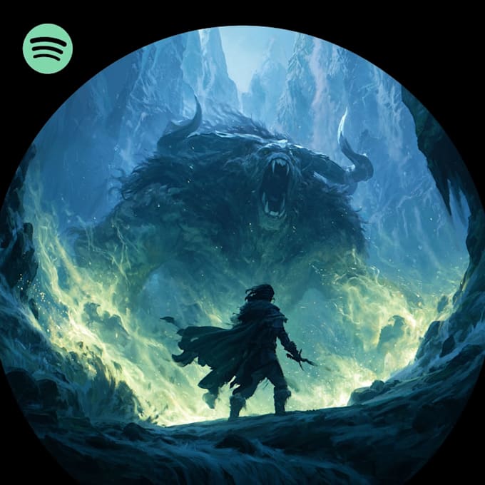 create cinematic fantasy spotify album artwork