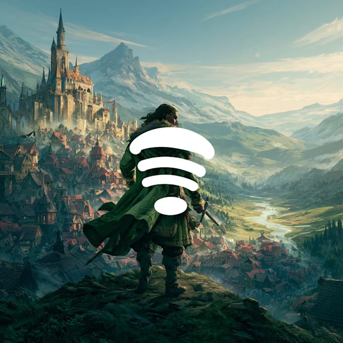 design fantasy single cover art for spotify