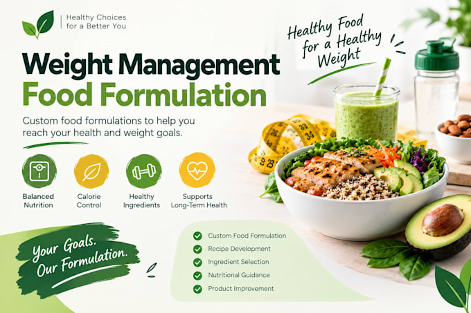 develop custom weight management food formulations professionally