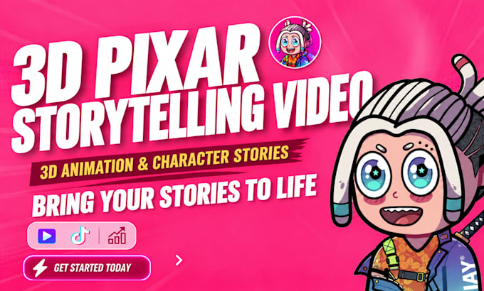 3d pixar storytelling video 3d cartoon ai animation 3d pixar style ai animation