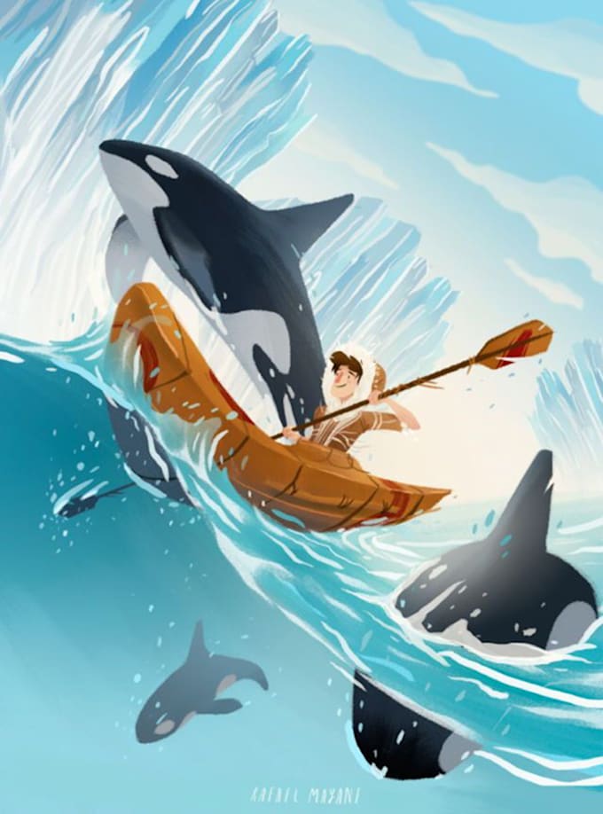 draw your boat into vector illustration