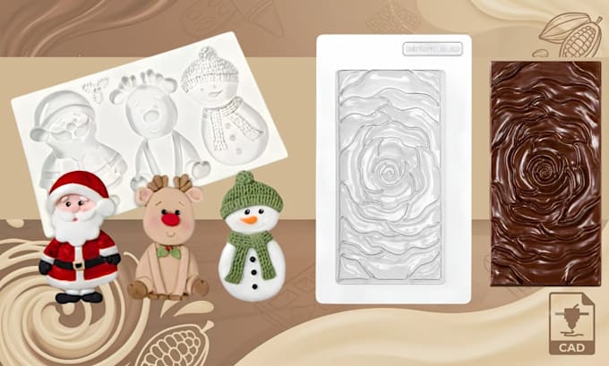 design chocolate mold silicone baking mold cookie cutter candy print ready stl